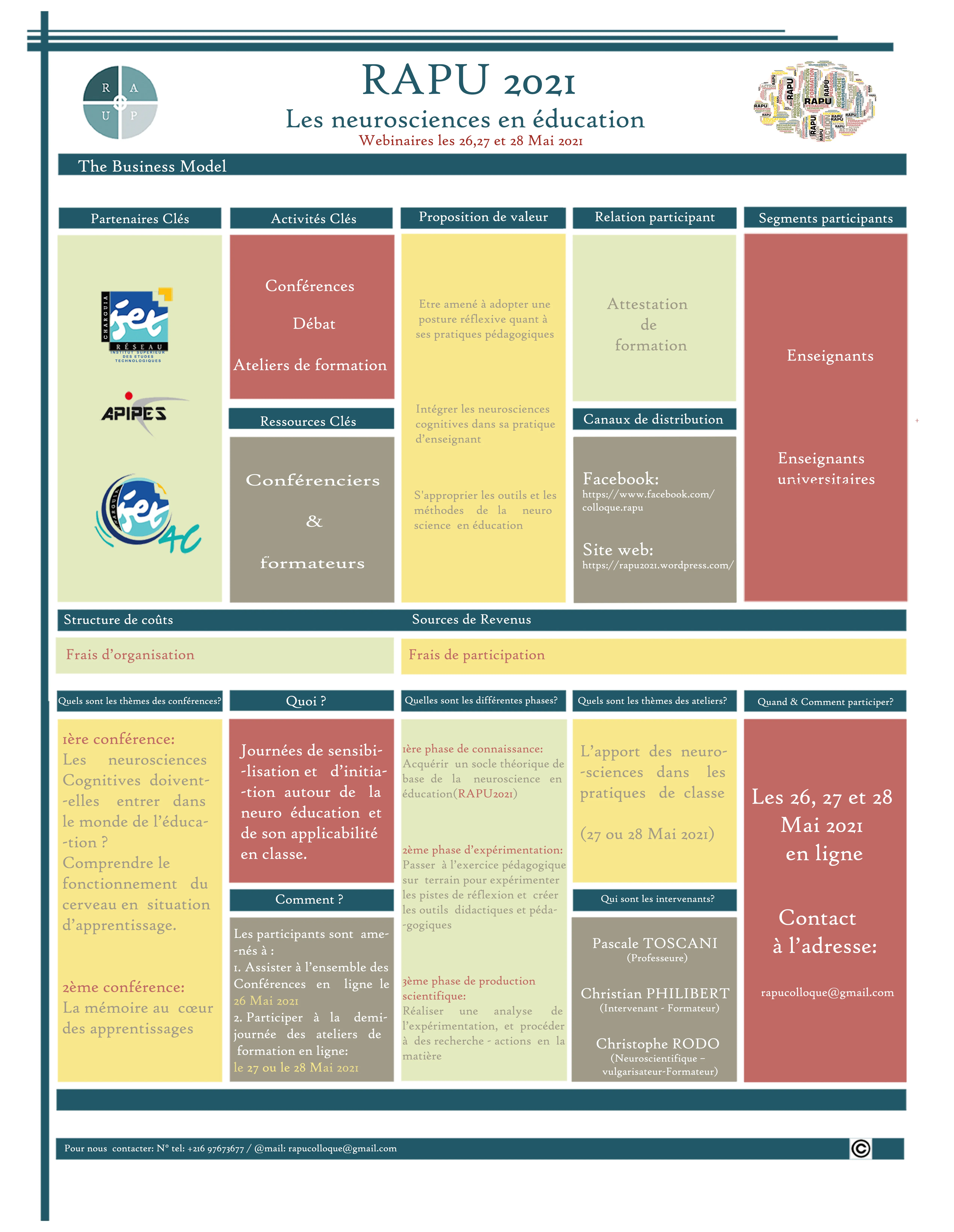 Affiche officielle du colloque RAPU 2021