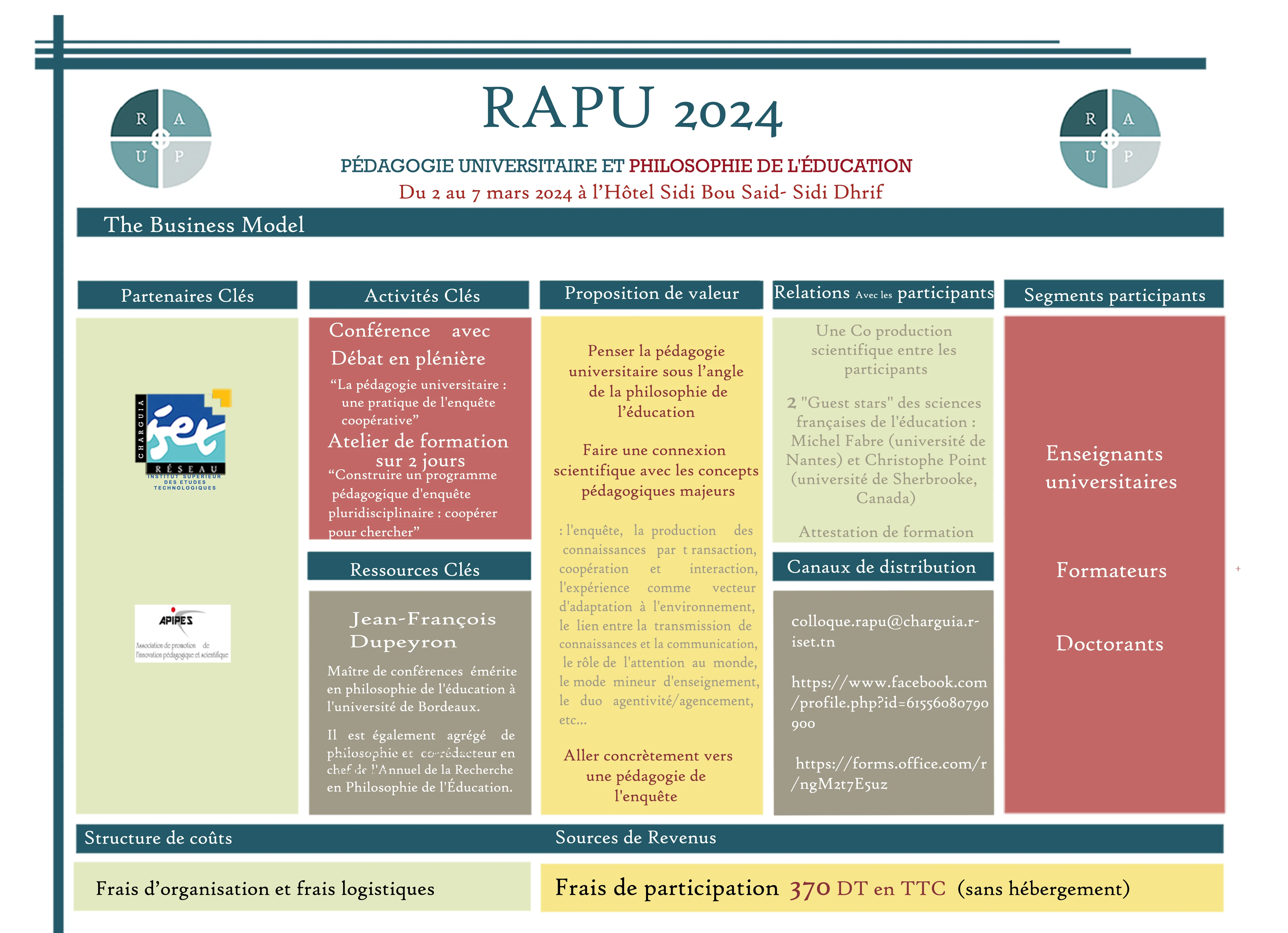 Affiche officielle du colloque RAPU 2024